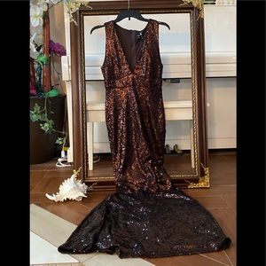 Chocolate dress sequined